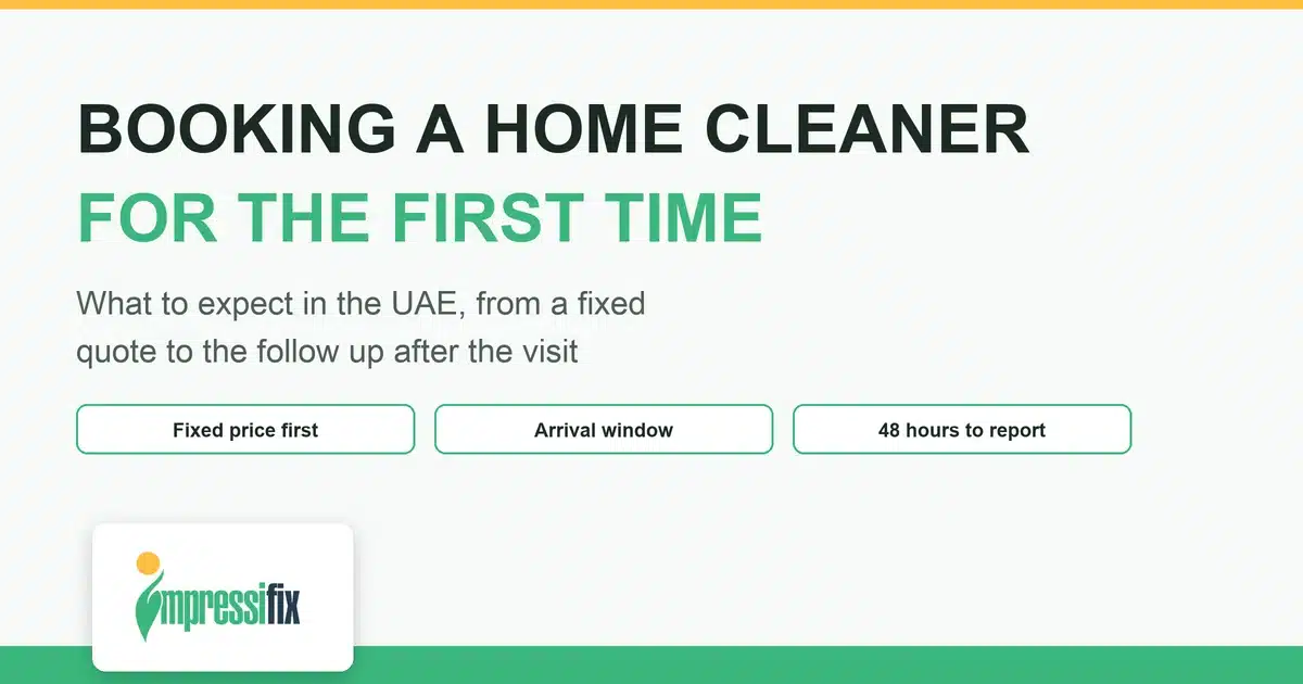 Booking a home cleaner in the UAE for the first time: what to expect