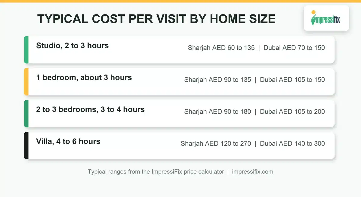 Is it worth hiring a cleaner in the UAE: typical cost per visit by home size